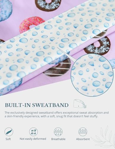 Image of Scrub Caps for Women with Buttons, Classic Surgical Caps | Double-Sided Printed, Adjustable,Long Hours, Sweatbands, Fabric Help Reduce Static Buildup