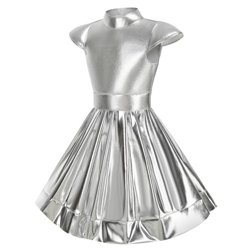 Disfraz Alienígena plateado para niñas Halloween miniatura 2