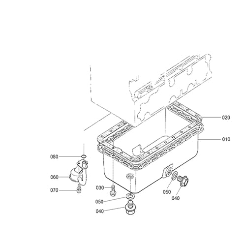 Image of 1G780-01620 1G78001620 Oil Pan Gasket Sump For Kubota V1903 V2203 V2003 V2403