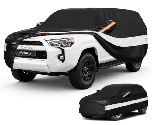 Image of 10 Layers SUV Car Cover Custom Fit for Toyota 4Runner (2002-2026) Waterproof All Weather for Automobiles, Outdoor Full Cover Sun UV Rain Protection.Black