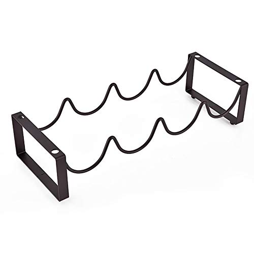 Soporte para Botellas 4 Botellas Metal Negro 45x11x17cm miniatura 4