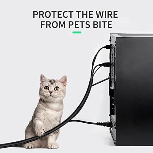Image of shinfly 13 mm - 3 m Cable Sleeve, Self-Closing Black, Cable Management, Flexible Cable Duct for TV and Computer, Hidden Cable Protection and Cable Management