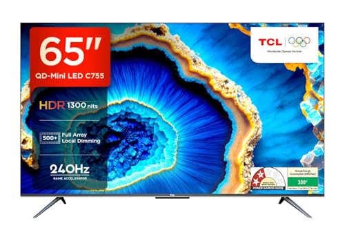 Image of TCL 164 cm (65 inches) 4K Ultra HD Smart QD-Mini LED Google TV 65C755 (Black)