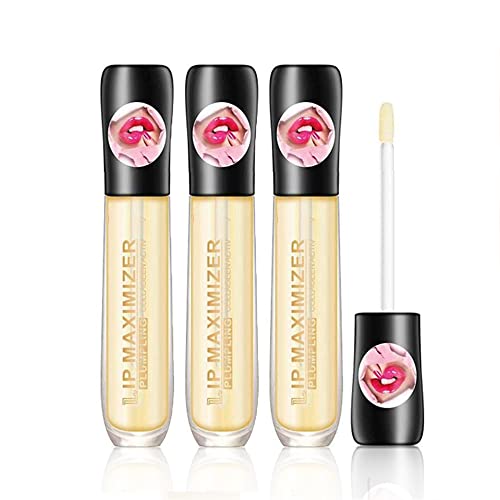 Rellenador de labios Cozzo,Suero rellenador de labios con vitamina E de Cozzo,Brillo de labios regordete de labios,Lip Maximizer Hyaluronic Lip Plumper,Relleno de labios instantáneo (3pcs) Cover