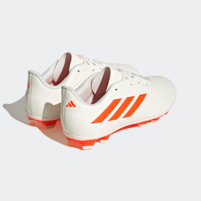 adidas Copa Pure.4 Flexible Ground Football Shoe, Off White/Solar Orange/Off White, 3 US Unisex Little Kid | Image 4