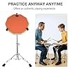 CROWNSHOP Drum Practice Pad and Sticks Double Sided Silent Practice Drum Pads 12-Inch Silent Snare Drums Training Kit for Adults Kids Includes Sticks Oxford Storage Bag (Orange) #3