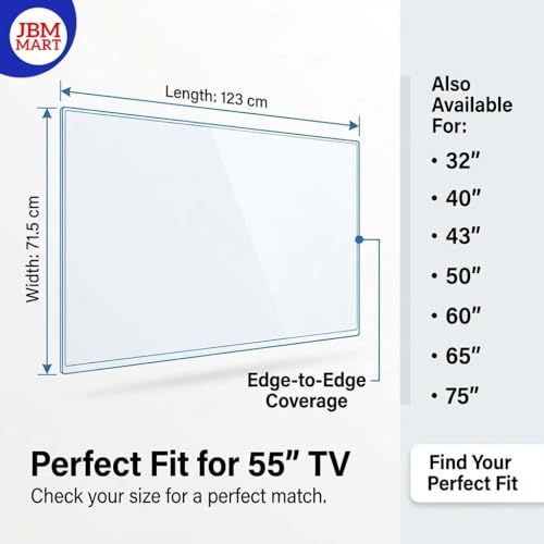 JBM MART 55 Inch TV Tempered Glass Screen Protector - Image 7