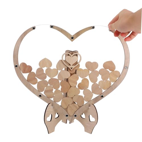 Cadre forme de cœur pour invités SHOWERORO avec décorations - 4