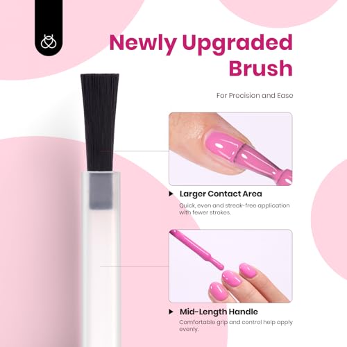 Image of Beetles Summer Gel Polish Set - Romantic Blush 6 Colors Gel Polish Set HEMA-Free, Nude Light Baby Hot Pink Colors Summer Nails, Long Lasting Soak Off UV LED Nail Lamp