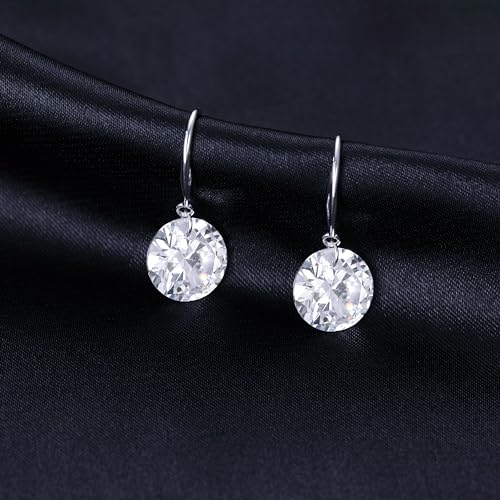 SLUYNZ Solid 925 Sterling Silver Cubic Zirconia Drop Earrings for Women Teens Simulated Diamond Dangle Earrings Brilliant Cut Crystal Wedding Earrings4