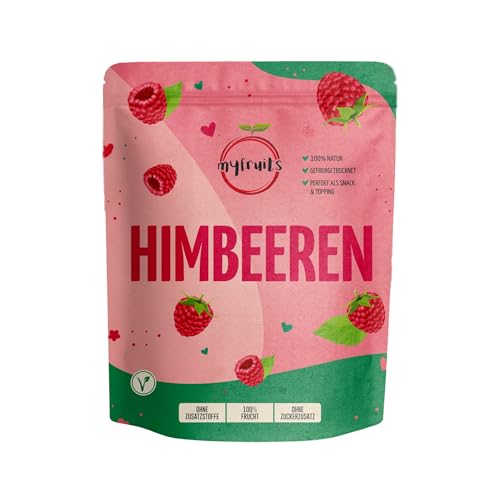 myfruits Himbeeren 300g – Knuspriger Fruchtsnack aus gefriergetrockneten Himbeeren,...