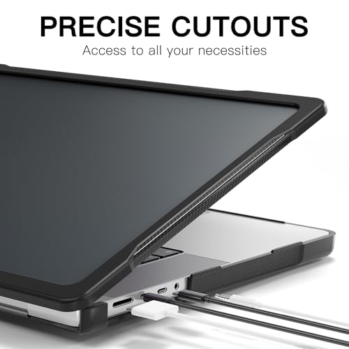 Carcasa MacBook Pro 16 M3 M4 protector resistente A2485 A2780 plástico y TPU 3
