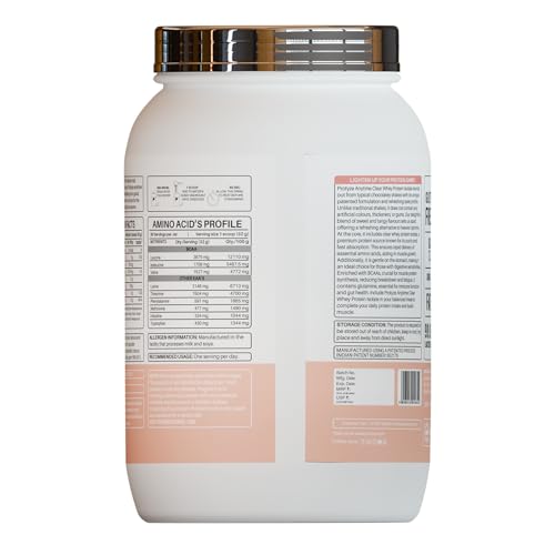 Image of Anytime Clear Whey Protein Isolate 960gm | 24g Protein Per Scoop | Pink Guava, 30 Servings | ISO & HACCP Certified | Lean Muscle Growth, Easy Digestion & Refreshing