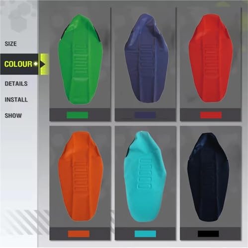 Asiento moto con funda antideslizante acanalada para enduro y cross 5