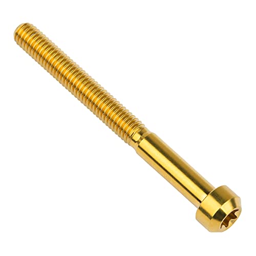 Image of Titanium Torx Square Head M6 x 10 15 20 25 30 35 40 45 50 60 65 70 80mm Screw Pack of 5 (Gold, M6x65mm)