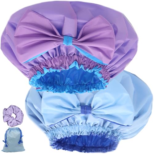 Lot de 2 bonnets de douche XL Genergy réglables et imperméables pour femme
