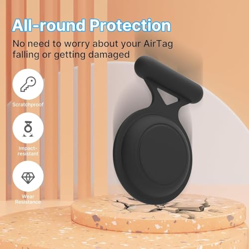 Image of ZORBES 2Pcs AirTag Holder,Waterproof Silicone Airtag Holder with Pin Brooch,Kids Airtag Case GPS Tracker Case Compatible with Apple for Kids Pets Elders Clothing Bag No Air-Tag Included