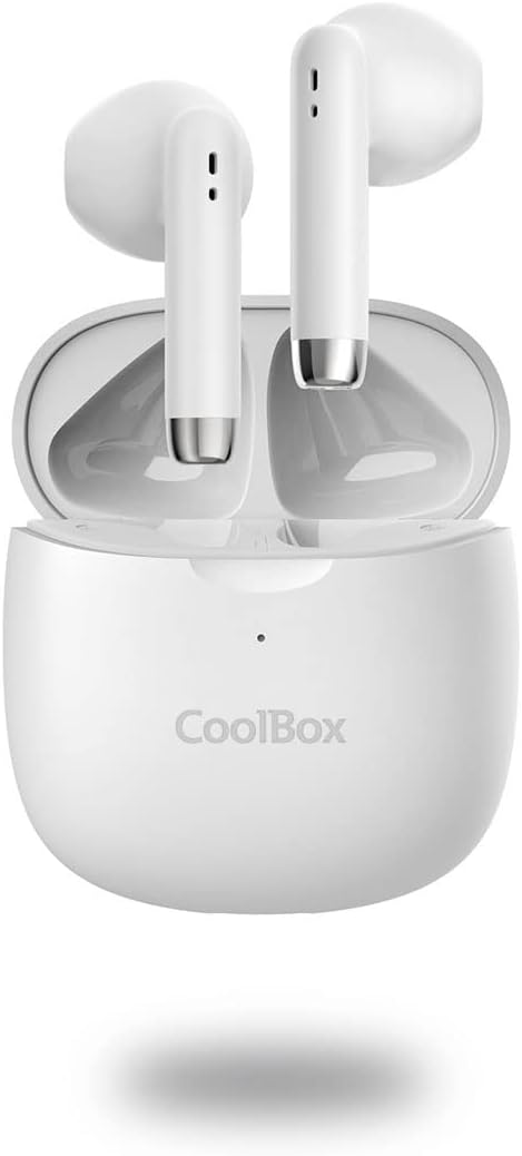 ด้านหน้า view of CoolBox TWS-01 Wireless Headphones in charging case