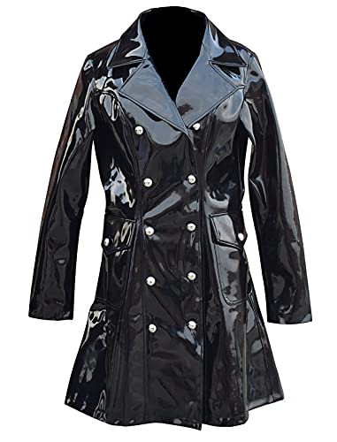 PVC Vinyl Women's Trench Coat2