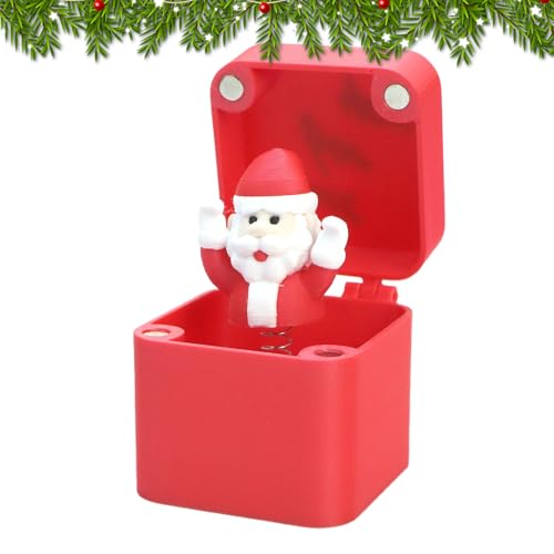 クリスマスボックス,サンタクロース ユーモア クリスマスデコレーション | 子供 用 貯金箱 ギャグ 玩具 | 大人向け 家族 友達 ホリデーパーティー プレゼント 現金 お金 キャンディ カード コイン ジュエリー