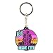JINX Cyberpunk 2077 Visit Night City Rubber Key Chain, Multi-Colored, 1.92