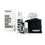 Nerdwax Glasses Wax Single + Magic Drops Glasses Cleaning Kit | Stop Slipping Glasses | Magical Clean for Lenses & Screens
