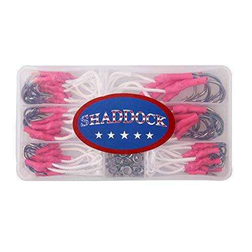 SHADDOCK 106 Stück Angelhilfe Haken Tackle 420 Edelstahl Jigging Assist Angelhaken Kit mit starken PE-Schnur Spaltringen – Bild 7