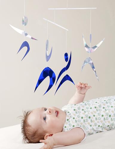 Image of MEYOR Montessori Dancers Mobile,Montessori Baby Mobile for Girls Boys,Montessori Classic Visual Mobile with Reflector and Discoloration Material,Baby Shower Gift
