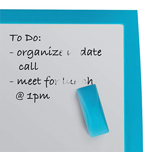 Nobo Kleines Magnetisches Whiteboard, Farbiger Rahmen, Wandmontage, Inklusive Passendem Zubehör, Zuhause/Büro, 585 x 430 mm, Blau, 2104176