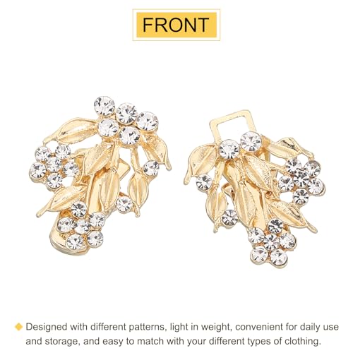 Image of uxcell Vintage Sweater Clips, Cape Cloak Clasp Retro Cardigan Clips Shawl Collar Clasp Dress Shirt Brooch Clip for Women