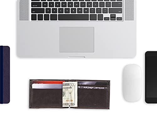 Columbia Men's Leather Front Pocket Wallet Card Holder For Travel #TOP5