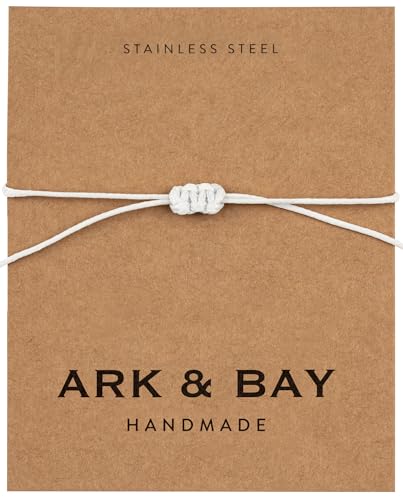 Image of ARK & BAY Christian Charm Bracelet with Inspirational Bible Verse Scripture for Her | Handmade Adjustable Single or Set of 2 | Minimalist Religious Jewelry, Catholic Encouragement Gifts of Faith and Spirituality for Women in Gold or Silver