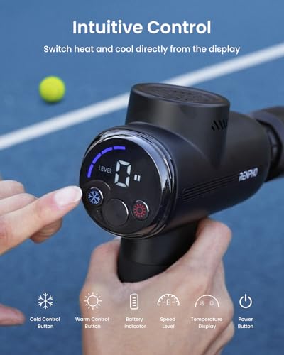 RENPHO Active Thermacool 2 Massage Gun with Heat and Cold, Christmas Gifts, [2025 Upgraded] Percussion Deep Tissue Handheld Neck Massager, FSA Approved, Muscle Masajeador for Men Women Athletes HSA - Image 5