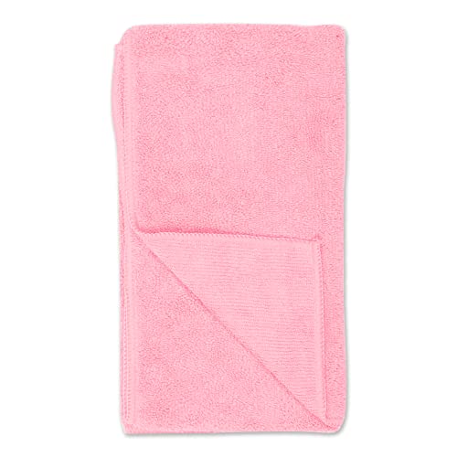 Image of Bone Dry Pet Grooming Towel Collection Embroidered Absorbent Microfiber Drying Set, 15x30, Pink, 3 Count