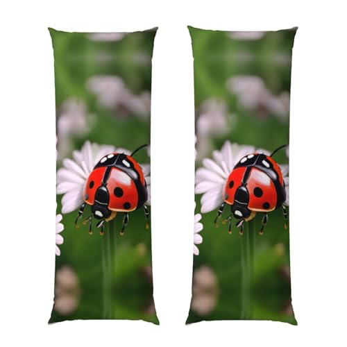 Housse de coussin de corps à imprimé marguerites taie oreiller esthétique