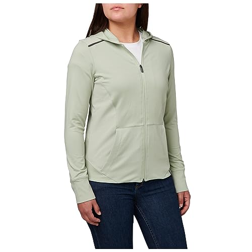 5.11 Tactical Women's Selma Full Zip Jacket, Terry Knit Fabric & Enduro-Flex Overlays, Contoured Hood, Pockets, Style 620513