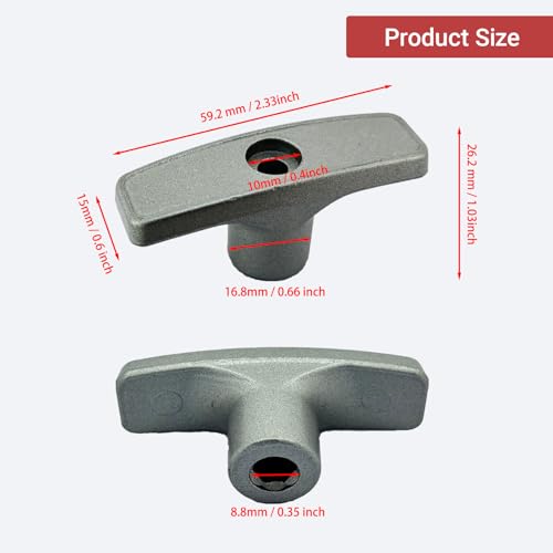 Image of 2 Pack Aluminum RV Waste Valve Handle Replacement for RV Black Tank Valve Handles Kits RV Sewer Valve Handle Replacement Set Waste Valve Extension Rod