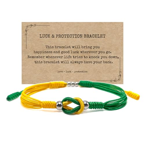 LAMIBEE Infinity Surfer Friendship Bracelet, Forever Love and Friendship with Multicolor Color, Lucky Tibetan Knot Protection String Woven
