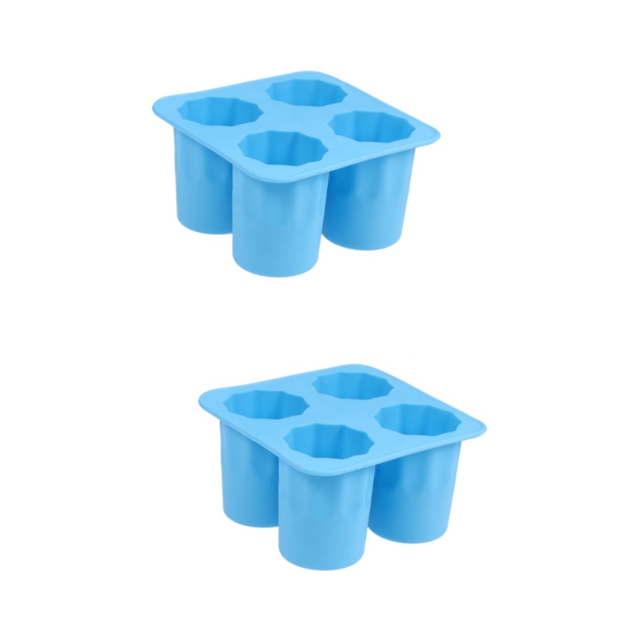 2Pcs Moules À Glaçons En Silicone Flexible Pour Créer Des Glaçons Pudding Et Bonbons - Bac À Pratique Et Personnalisé (Bleu)