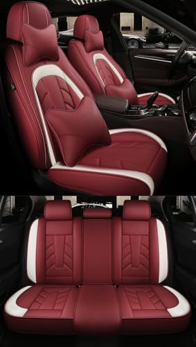 Fesima 車 シートカバー に適し トヨタ アクア 対応 アクセサリー 防水 取付簡単 ワインレッド