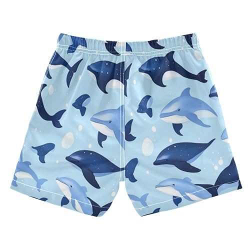 Boccsty Blue Dolphin Killer Whales Boys Swim Trunks Baby Kids Swimwear Summer Toddler Beach Board Shorts 2T2