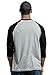 TOP PRO Men's 3/4 Sleeve Casual Raglan Jersey Baseball Tee Shirt (XL, Black/Light Gray-1)