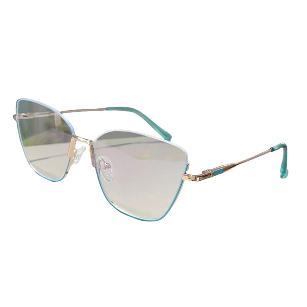 Occhiali da vista vintage semi-rimless da donna alla moda, con blocco della luce blu