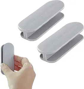 KPNG Self-Stick Instant Cabinet Drawer-Humanity Handle Helper Auxiliary for Kitchen Cabinet Knobs Drawer Window Sliding Door-Wardrobe Self-Stick Push Pull Helper Stick-on Handles (Pack of - 2, Grey).
