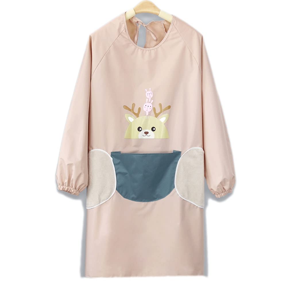 Delantal de cocina para mujer SSDD ropa de trabajo de algodón manga larga