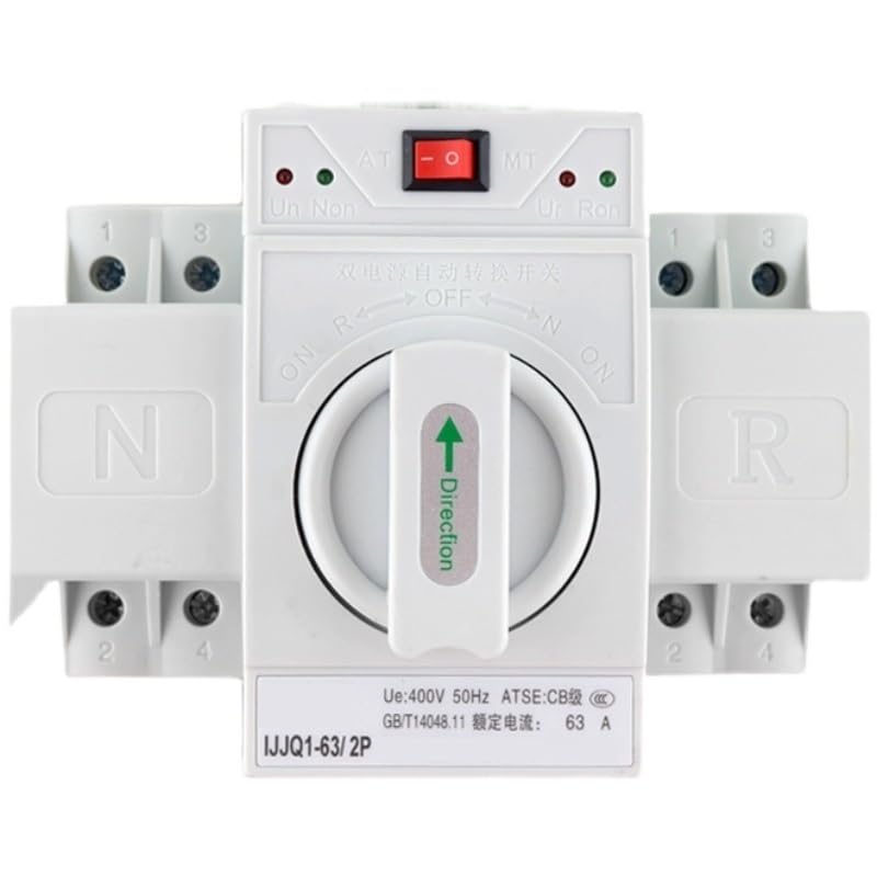Dual Power Transfer Switch, Household 220V Single-Phase Two-Way bidirectional Stop self Power Switching Controller