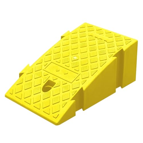 Rampa para Bordillo de Plástico Compuesto Amarilla 25x45x19 cm miniatura 1