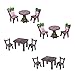 Cabilock 4 Sätze Mini Möbel Deko Mini Tisch Stuhl Puppenhausmöbel Miniatur Möbel Harz Blumentisch Stuhl für Puppenhaus Miniatur Feengarten Mikro Landschaft Dekoration Zubehör
