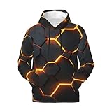 citari Cool Flash Pattern Men Women Novelty Hoodies 3D Printed Hooded Sweatshirt Cool Pullover Hoody with Pocket 3X-Large