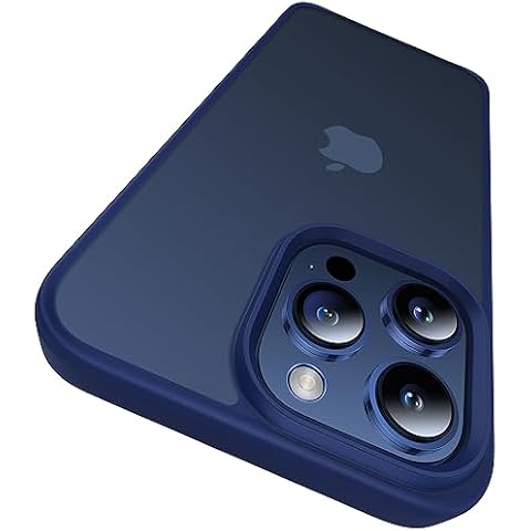 CASEKOO for iPhone 15 Pro Case Matte Shockproof, [Never Yellow] [10FT Mil-Grade Drop Protection] Translucent Slim Cover Women Men for iPhone 15 Pro Phone Case 6.1'' 2023, Frosted Blue Cover